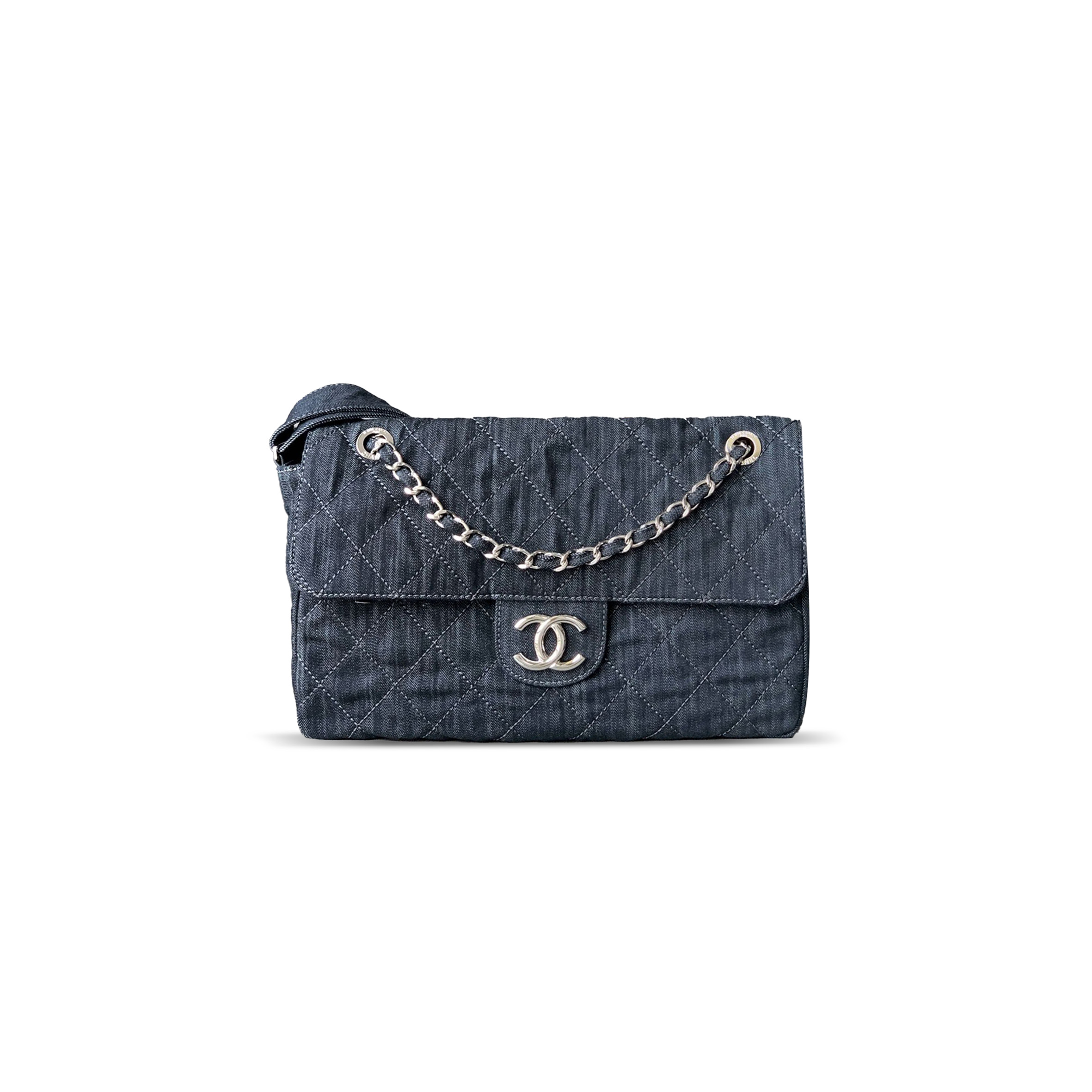 CHANEL TIMELESS SMALL DENIM DARK BLUE 515346 (34*22*10cm)